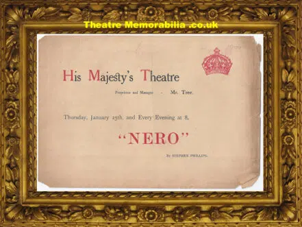 London Her Majesty’s Theatre – Nero – 1906
