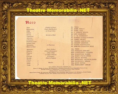 London Her Majesty's Theatre - Nero - 1906
