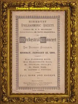 London Highbury Athenaeum Concert 1888