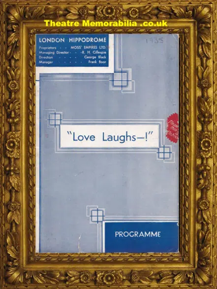 London Hippodrome – Love Laughs – 1935 + Hold Up Poster