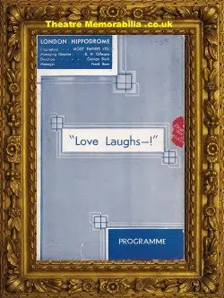 London Hippodrome – Love Laughs – 1935 + Hold Up Poster