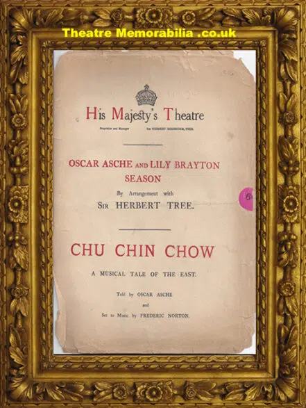 London His Majesty’s Theatre – Chu Chin Chow – 1916