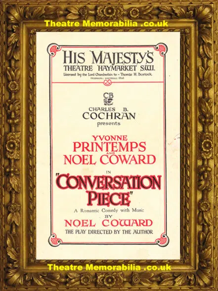 London His Majesty’s Theatre – Conversation Piece – 1934