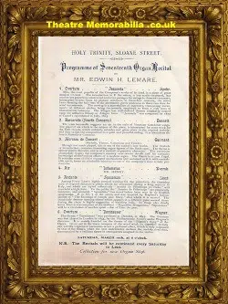 London Holy Trinity Sloane Street Organ Recital 1890’s