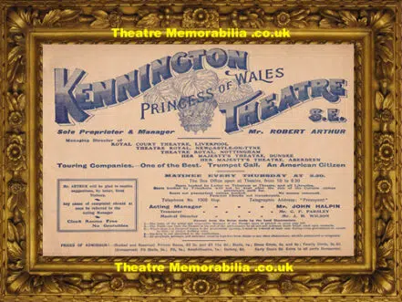 London Kennington Theatre – Moody Manners – 1907 – Plus Photos