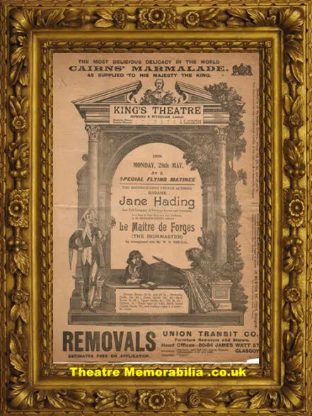 London Kings Theatre Richmond – Le Maitre De Forges – 1906