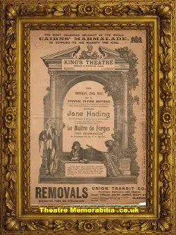London Kings Theatre Richmond – Le Maitre De Forges – 1906