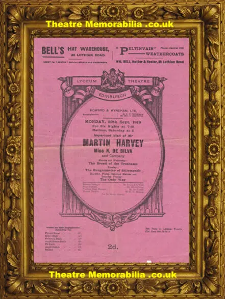 London Lyceum Theatre – The Only Way – 1919