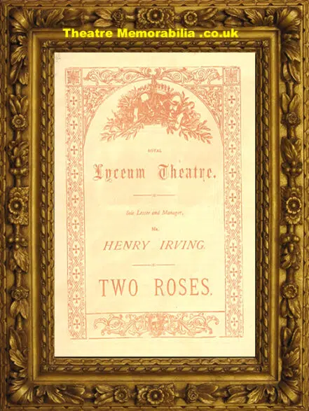 London Lyceum Theatre – Two Roses – 1882