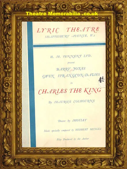 London Lyric Theatre – Charles The King – 1936