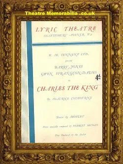London Lyric Theatre – Charles The King – 1936