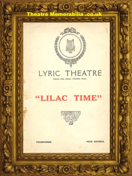London Lyric Theatre – Lilac Time – 1923