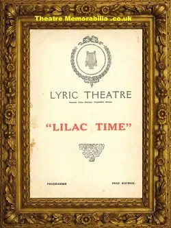 London Lyric Theatre – Lilac Time – 1923