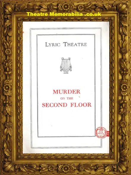 London Lyric Theatre – Murder On The Second Floor – 1929