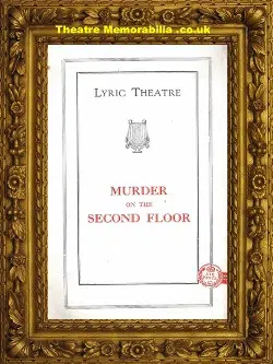 London Lyric Theatre – Murder On The Second Floor – 1929
