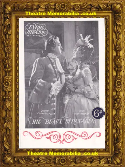 London Lyric Theatre – The Beaux Stratagem – 1950 John Clements