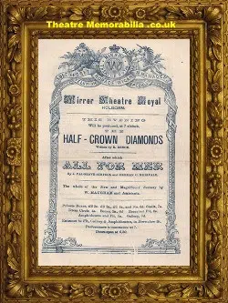 London Mirror Theatre Royal Holborn – Half Crown Diamonds 1878