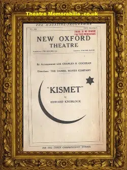 London New Oxford Theatre – Kismet – 1930’s