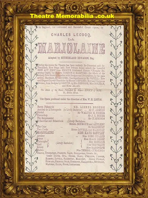 London New Royalty Theatre - La Marjolaine - 1917
