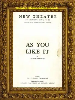 London New Theatre – As You Like It – 1937