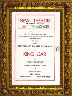 London New Theatre - King Lear - 1946 Laurence Olivier