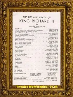 London New Theatre – King Richard 11 – 1948 Alec Guinness