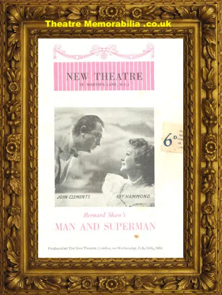 London New Theatre – Man And Superman – 1951