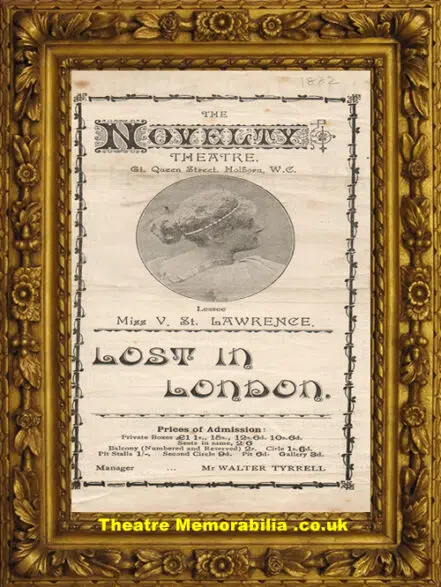 London Novelty Theatre – Lost In London – 1882