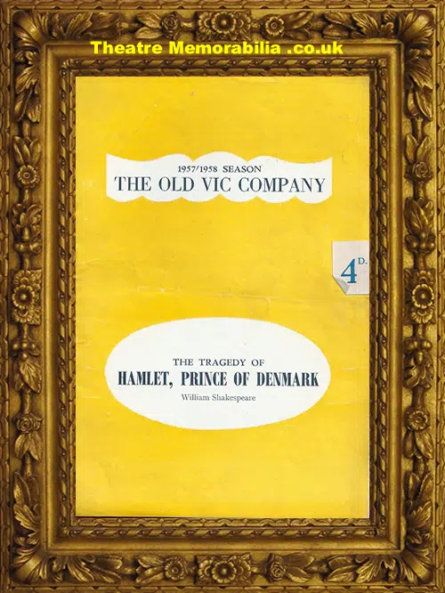 London Old Vic Theatre - Hamlet Prince Denmark - 1957 Judi Dench