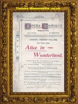 London Opera Comique – Alice In Wonderland – 1898