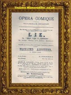 London Opera Comique – Married Another – C 1885