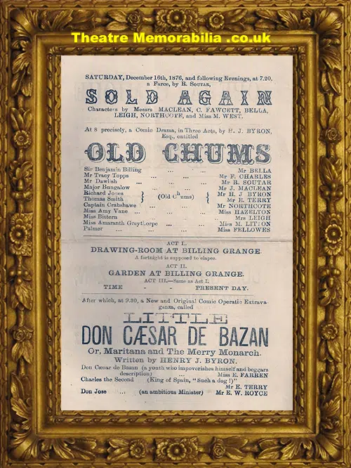 London Opera Comique - Old Chums - 1876