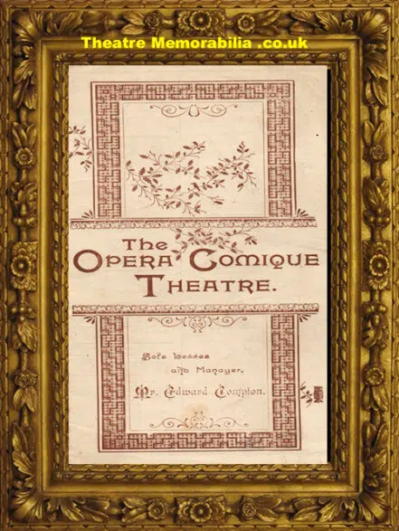 London Opera Comique Theatre – The May Flower – 1892