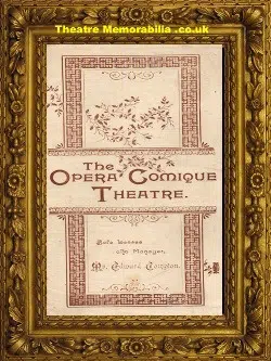 London Opera Comique Theatre – The May Flower – 1892