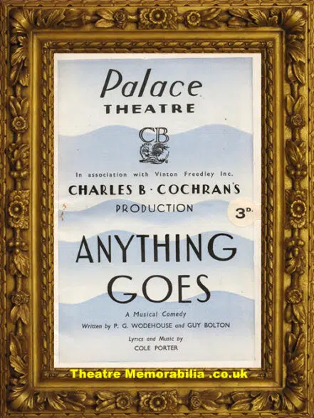 London Palace Theatre – Anything Goes – 1935