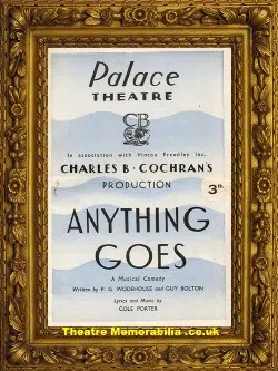 London Palace Theatre – Anything Goes – 1935