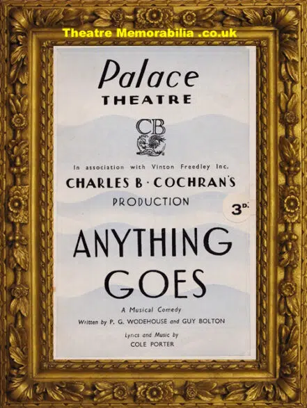 London Palace Theatre – Anything Goes – 1935