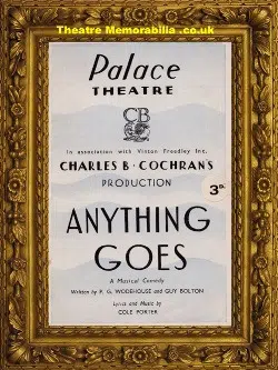 London Palace Theatre – Anything Goes – 1935