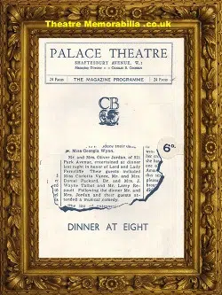 London Palace Theatre – Dinner At Eight – 1933