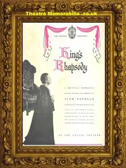 London Palace Theatre – King’s Rhapsody 1949 Ivor Novello