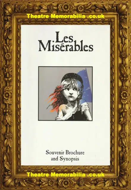 London Palace Theatre Les Miserables 1990’s Souvenir Brochure Synopsis