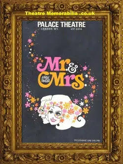 London Palace Theatre – Mr & Mrs – 1968 Honor Blackman