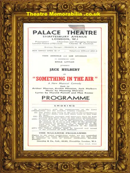 London Palace Theatre – Something In The Air – 1944