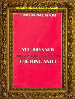 London Palladium – The King and I – 1979 + TK – Yul Brynner