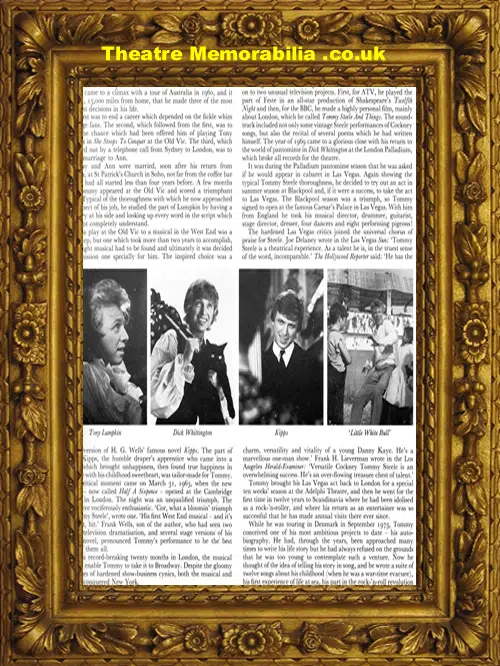 London Palladium Theatre - Hans Anderson - 1974 Tommy Steele