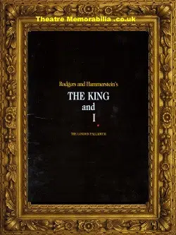 London Palladium Theatre – The King And i – 2000 + Elaine Paige