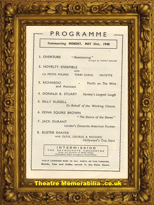 London Palladium - Variety Show - 1948 - Carmen Miranda