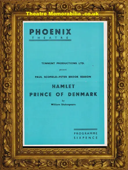 London Phoenix Theatre – Hamlet Prince Of Denmark – 1955