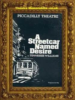 London Piccadilly Theatre – A Streetcar Named Desire – 1974