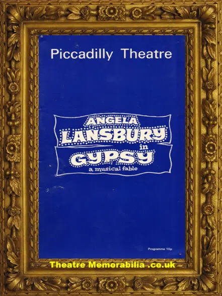 London Piccadilly Theatre – Gypsy 1973 Angela Lansbury  Article